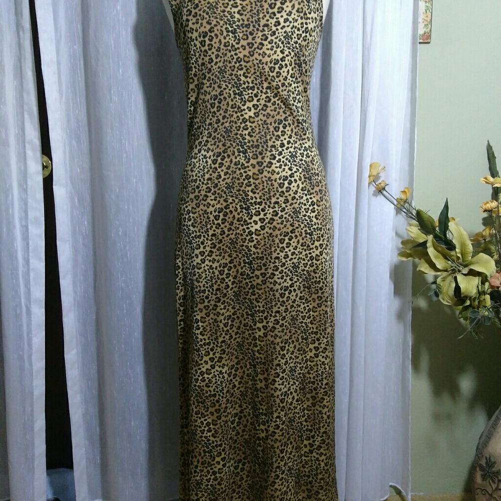 Dynamite stretch animal print sleeveless dress.